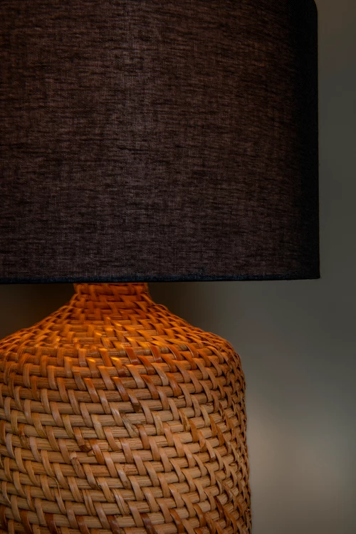 Lucide ARRAH - Tafellamp - Ø 35 cm - 1xE27 - Naturel | Premium - sfeer 2